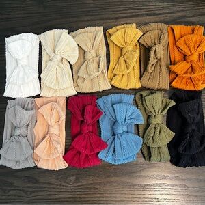 Colorful Baby Bow Headbands Set